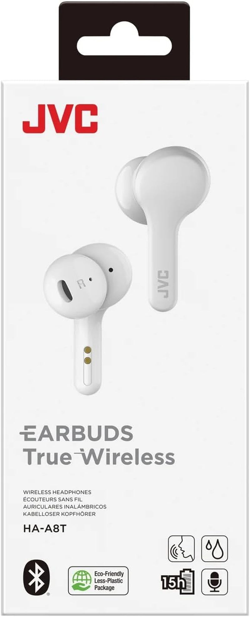 True Wireless Earbuds Headphones, Bluetooth 5.0, Water Resistance (IPX4), Long Battery Life (Up to 15 Hours) (White)