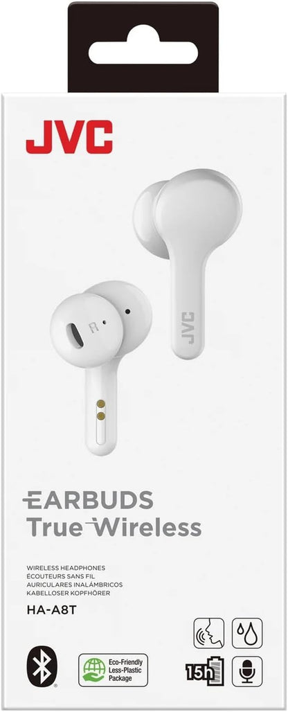 True Wireless Earbuds Headphones, Bluetooth 5.0, Water Resistance (IPX4), Long Battery Life (Up to 15 Hours) (White)