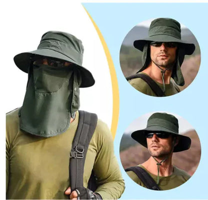 Solar & USB Powered Fan Outdoor Fishing Hat Sunscreen Sun Hat with Dual Fan New