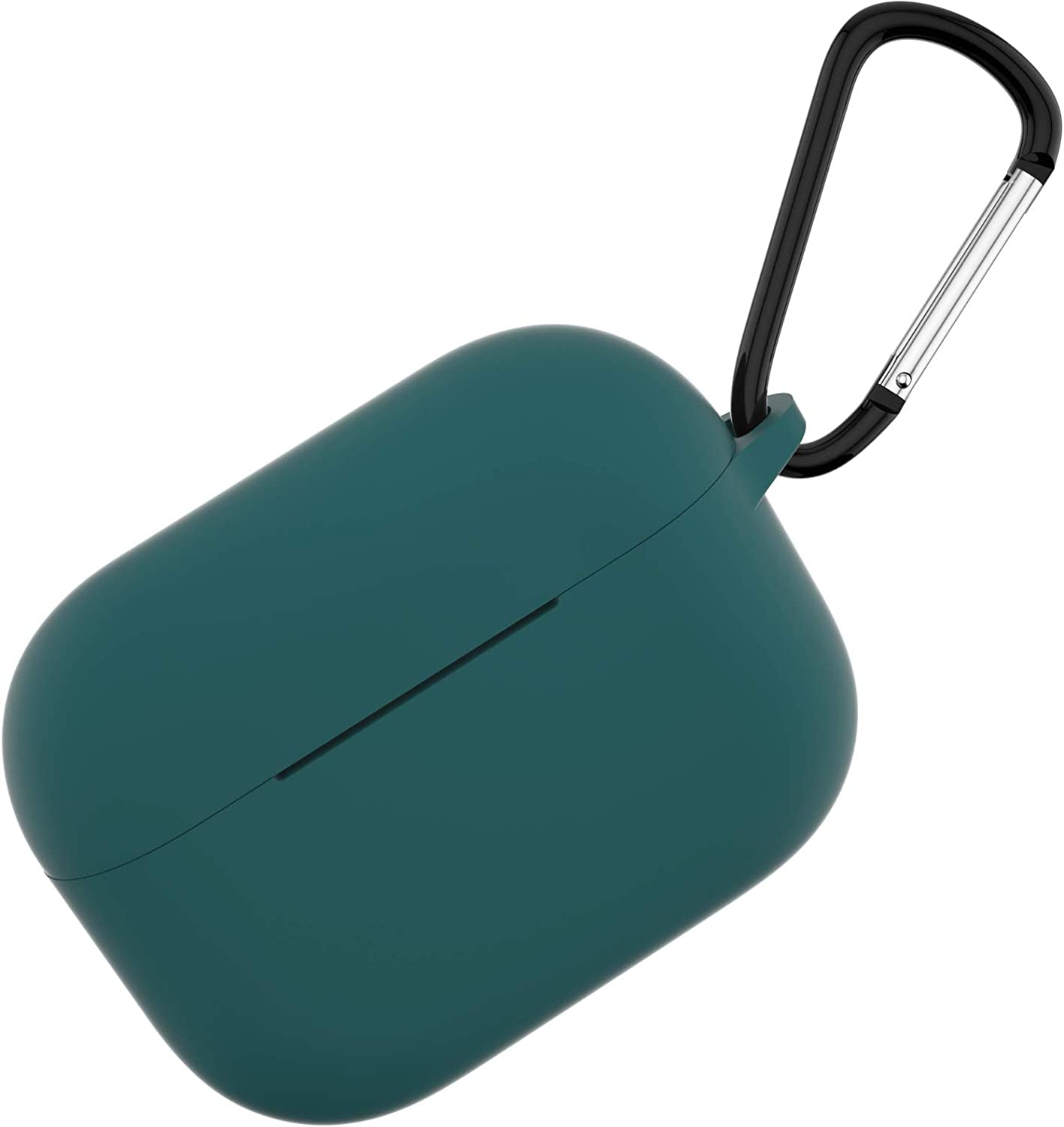 Airpods Pro 1St/2Nd Generation Case Cover, Protective Silicone Skin Accessories with Keychain for Women & Men for Apple Airpods Pro 2019/2022 Charging Case,Front LED Visible-Midnight Green